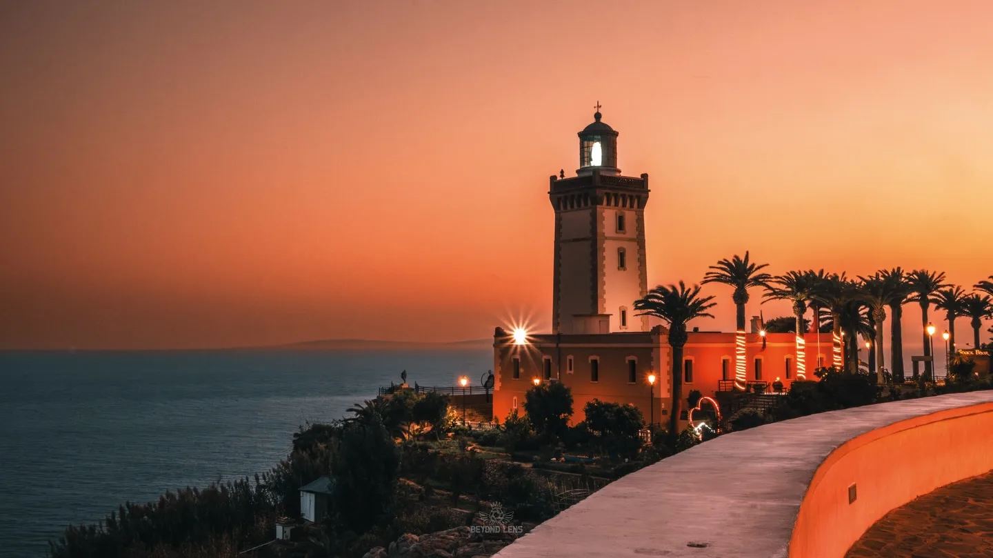 Sunset at Cap Spartel where Atlantic meets Mediterranean
